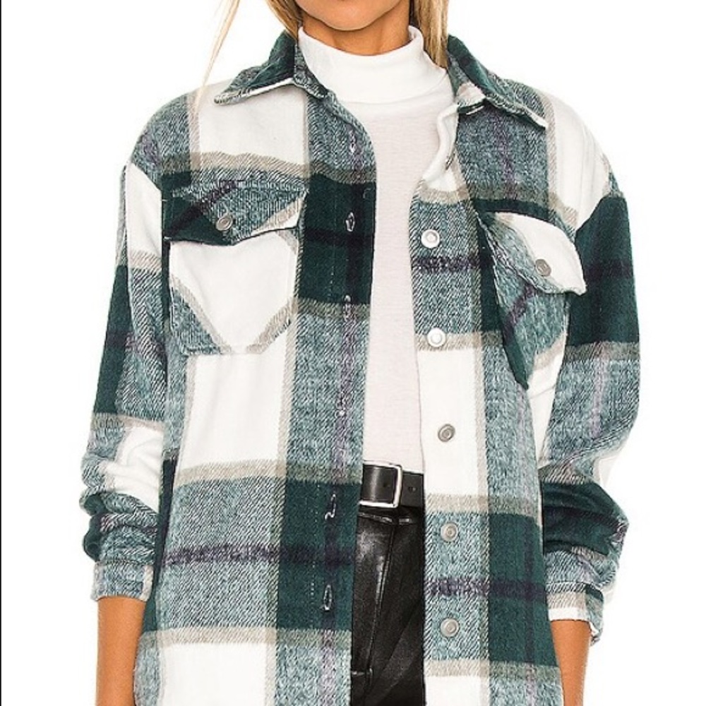 Evergreen Green Multi Plaid Shacket